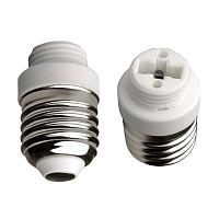 Патрон-переходник прямой Uniel LH27-G9S Е27/G9 220В Белый картинка 